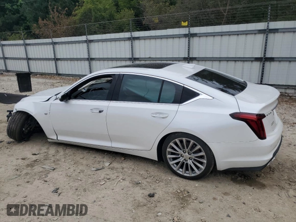 2020 Cadillac CT5 Premium Luxury with VIN 1G6DN5RK3L0117566, listed as a Copart auction lot 58163615 with Not provided miles and Salvage title. Bid and sale history available at DreamBid. Image 2.