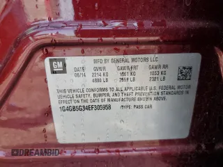 2014 Buick LaCrosse Leather с VIN 1G4GB5G34EF305958, выставлен на аукционе Copart как лот 56240725 с пробегом 92 233 миль миль и Списание • Salvage title. История ставок и продаж доступна на DreamBid. Изображение 13.