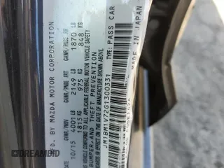 2016 Mazda 3 i Touring with VIN JM1BM1V72G1300331, listed as a Copart auction lot 55992655 with 75,937 mi miles and Salvage Title. Bid and sale history available at DreamBid. Image 12.