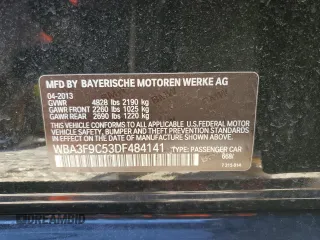 2013 BMW 3 Series ActiveHybrid 3 with VIN WBA3F9C53DF484141, listed as a Copart auction lot 41682365 with 73,789 mi miles and Clean Title. Bid and sale history available at carsss.com. Image 12.