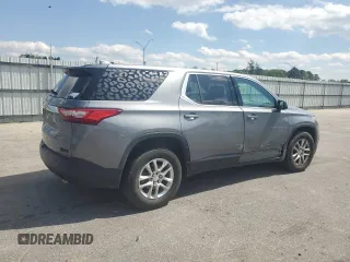 2019 Chevrolet Traverse LS z VIN 1GNERFKW4KJ194696, wystawiony jako Copart lot #51702385 z przebiegiem 129 453 mil mil oraz Szkoda całkowita • Salvage title. Historia ofert i sprzedaży dostępna na DreamBid. Obrazek 3.
