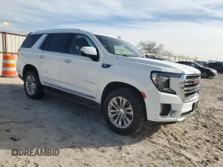 2022 GMC Yukon SLT with VIN 1GKS2BKD4NR349751, listed as a Copart auction lot 42938865 with 55,856 mi miles and Salvage Title. Bid and sale history available at carsss.com. Image 4.
