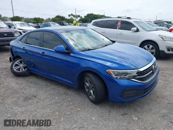 2022 Volkswagen Jetta SE with VIN 3VW7M7BU9NM014623, listed as a IAAI auction lot 42012005 with 39,643 mi miles and . Bid and sale history available at DreamBid. Image 1.