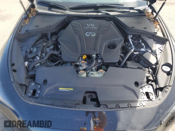 2022 Infiniti Q60 Red Sport 400 with VIN JN1FV7LL8NM681098, listed as a Copart auction lot 54364875 with 17,216 mi miles and Salvage title. Bid and sale history available at DreamBid. Image 11.