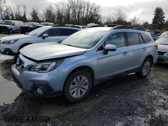 2019 Subaru Outback Premium with VIN 4S4BSAFC5K3332524, listed as a Copart auction lot 46716345 with 107,698 mi miles and Salvage Title. Bid and sale history available at carsss.com. Image 1.