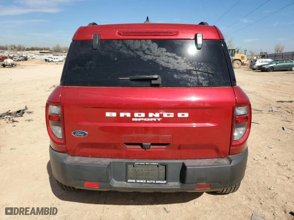 2021 Ford Bronco Sport Big Bend with VIN 3FMCR9B66MRA94833, listed as a Copart auction lot 46354195 with 44,705 mi miles and Salvage Title. Bid and sale history available at carsss.com. Image 6.
