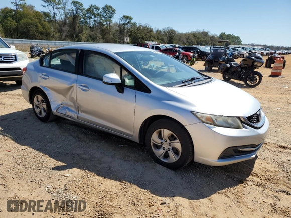 2013 Honda Civic LX with VIN 19XFB2F53DE086680, listed as a Copart auction lot 49295685 with 112,338 mi miles and Salvage Title. Bid and sale history available at DreamBid. Image 5.