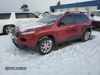 2017 Jeep Cherokee Sport with VIN 1C4PJMAB6HW647336, listed as a Copart auction lot 41542075 with 128,569 mi miles and Clean Title. Bid and sale history available at carsss.com. Image 1.