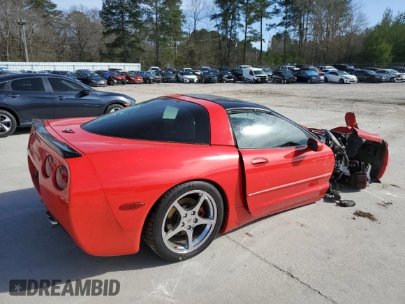 2002 Chevrolet Corvette with VIN 1G1YY22G125112810, listed as a Copart auction lot 48339965 with 100 mi miles and Salvage Title. Bid and sale history available at carsss.com. Image 3.