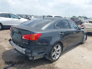 2009 Lexus IS with VIN JTHBK262195094380, listed as a IAAI auction lot 42035562 with 174,977 mi miles. Bid and sale history available at carsss.com. Image 4.