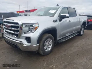 2021 GMC Sierra 1500 SLE with VIN 3GTU9BED6MG469707, listed as a IAAI auction lot 41106415 with 1 mi miles. Bid and sale history available at carsss.com. Image 2.