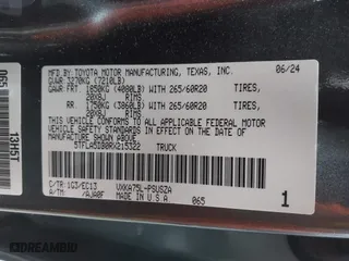 2024 Toyota Tundra 4WD SR5 with VIN 5TFLA5DB0RX215322, listed as a IAAI auction lot 41158494 with 8,389 mi miles. Bid and sale history available at carsss.com. Image 9.