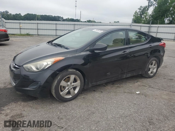 2013 Hyundai Elantra GLS with VIN 5NPDH4AEXDH306997, listed as a Copart auction lot 63436235 with 161,007 mi miles and Salvage title. Bid and sale history available at DreamBid. Image 1.