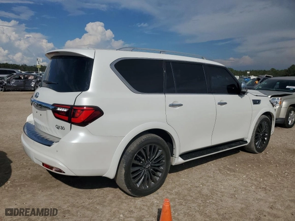 2022 Infiniti QX80 SENSORY with VIN JN8AZ2BF0N9743420, listed as a Copart auction lot 76709314 with 53,132 mi miles and Non Repairable. Bid and sale history available at carsss.com. Image 3.
