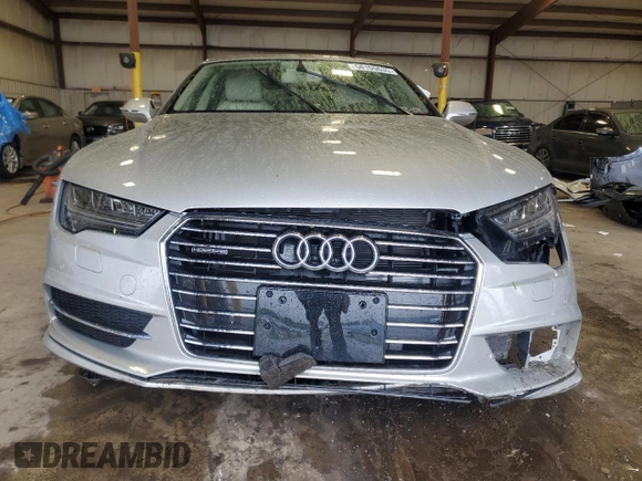 2018 Audi A7 Premium Plus with VIN WAUW3AFC1JN032336, listed as a Copart auction lot 58100635 with 36,976 mi miles and Salvage title. Bid and sale history available at DreamBid. Image 5.