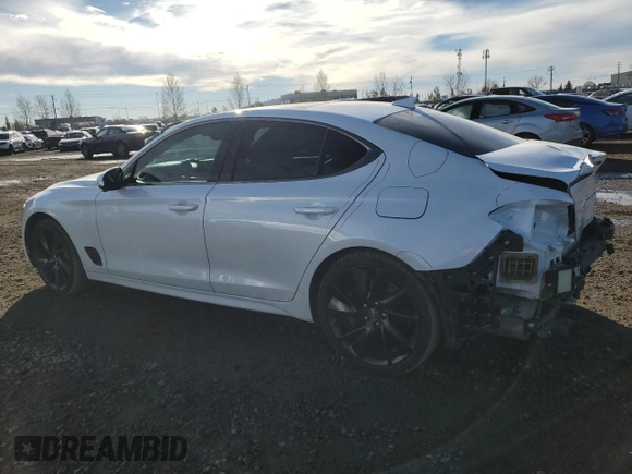 2023 Genesis G70 3.3T with VIN KMTG54TE5PU121061, listed as a Copart auction lot 78875054 with 37,639 mi miles and Salvage Title. Bid and sale history available at DreamBid. Image 2.