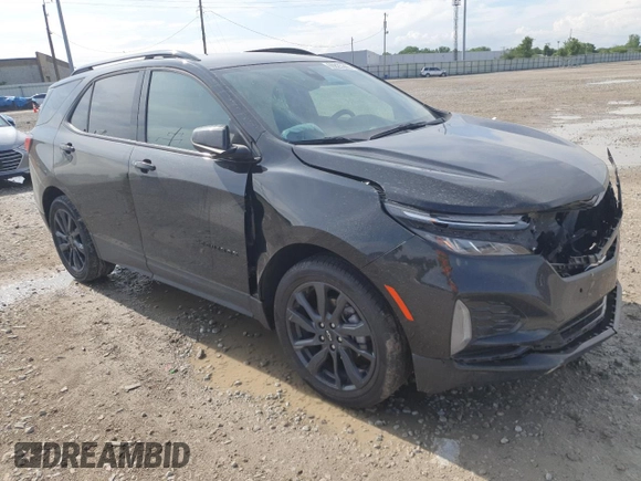 2024 Chevrolet Equinox RS z VIN 3GNAXMEG9RL102384, wystawiony jako Copart lot #60825265 z przebiegiem 21 718 mil mil oraz Szkoda całkowita • Salvage title. Historia ofert i sprzedaży dostępna na DreamBid. Obrazek 4.