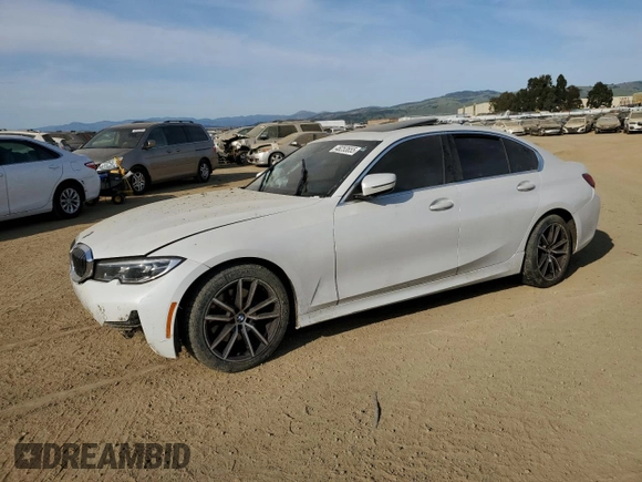 2020 BMW 3 Series 330i with VIN WBA5R1C05LFJ05290, listed as a Copart auction lot 48253655 with Not Provided miles and Salvage Title. Bid and sale history available at DreamBid. Image 1.