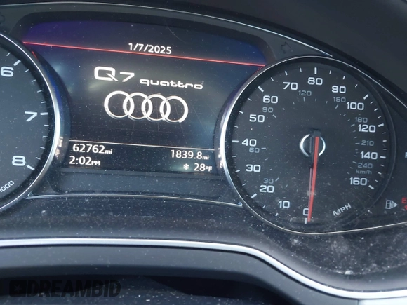 2019 Audi Q7 Premium with VIN WA1AHAF72KD016715, listed as a IAAI auction lot 41191179 with 62,762 mi miles and . Bid and sale history available at DreamBid. Image 7.
