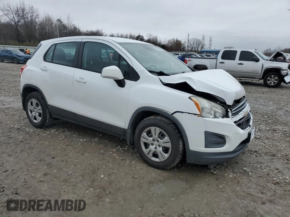 2016 Chevrolet Trax LS with VIN 3GNCJKSBXGL260298, listed as a Copart auction lot 85463764 with 75,024 mi miles and Salvage Title. Bid and sale history available at carsss.com. Image 4.