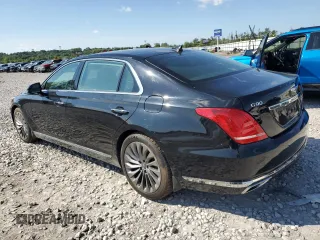 2017 Genesis G90 5.0L Ultimate with VIN KMHG54JH0HU024827, listed as a Copart auction lot 63291304 with 102,529 mi miles and Salvage Title. Bid and sale history available at carsss.com. Image 2.
