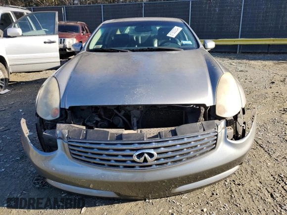 2003 Infiniti G35 Coupe w/Leather with VIN JNKCV54EX3M215351, listed as a Copart auction lot 81500054 with 197,589 mi miles and Salvage Title. Bid and sale history available at carsss.com. Image 5.