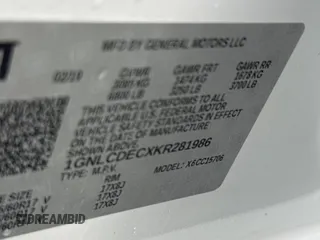 2019 Chevrolet Tahoe Commercial with VIN 1GNLCDECXKR281986, listed as a Copart auction lot 63148895 with 103,693 mi miles and Clean title. Bid and sale history available at DreamBid. Image 10.