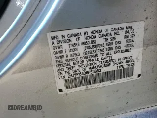 2006 Honda Ridgeline RTS with VIN 2HJYK16406H511883, listed as a Copart auction lot 52598695 with 190,162 mi miles and Salvage Title. Bid and sale history available at carsss.com. Image 12.