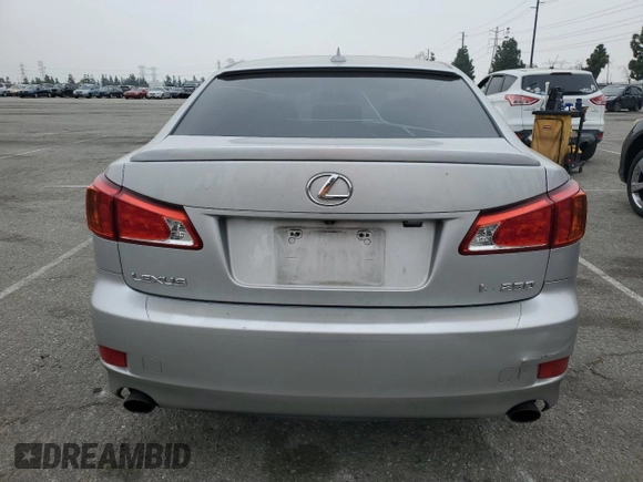 2010 Lexus IS 250 with VIN JTHBF5C21A5122189, listed as a Copart auction lot 53387275 with 166,743 mi miles and Salvage Title. Bid and sale history available at DreamBid. Image 6.