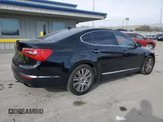 2014 Kia Cadenza Premium with VIN KNALN4D74E5130836, listed as a Copart auction lot 43482775 with 123,885 mi miles and Salvage Title. Bid and sale history available at carsss.com. Image 3.