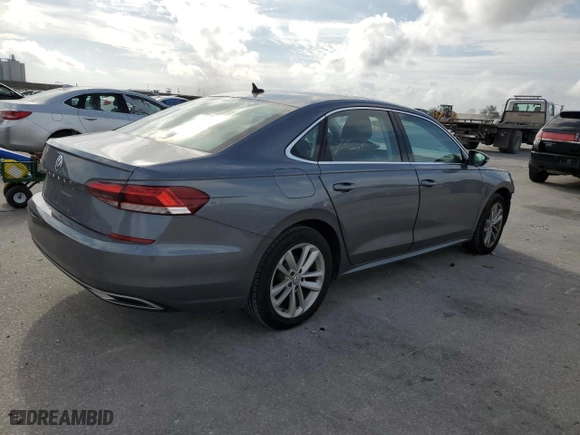 2020 Volkswagen Passat 2.0T SE with VIN 1VWSA7A33LC014062, listed as a Copart auction lot 36801033 with 77,435 mi miles. Bid and sale history available at carsss.com. Image 3.