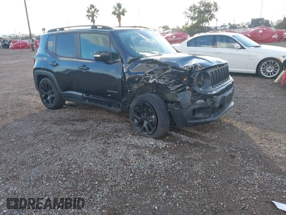 2017 Jeep Renegade Latitude with VIN ZACCJABB9HPE67907, listed as a IAAI auction lot 41425107 with 57,300 mi miles. Bid and sale history available at carsss.com. Image 1.