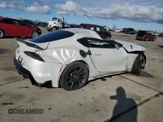 2023 Toyota GR Supra 3.0 with VIN WZ1DB0G01PW055910, listed as a Copart auction lot 44459975 with 0 mi miles and Salvage Title. Bid and sale history available at carsss.com. Image 3.