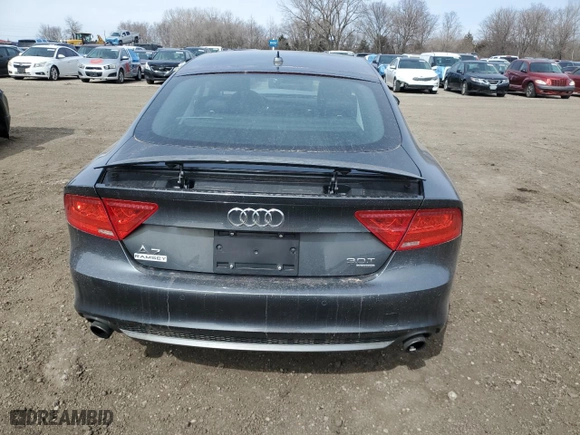 2012 Audi A7 3.0 Prestige with VIN WAU2GAFC7CN126890, listed as a Copart auction lot 50032225 with 161,557 mi miles and Salvage Title. Bid and sale history available at carsss.com. Image 6.