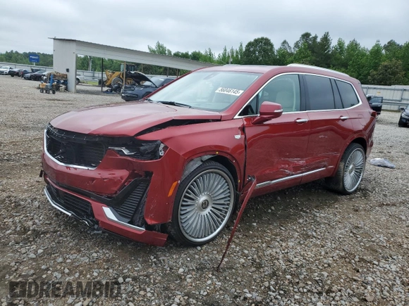 2021 Cadillac XT6 Premium Luxury with VIN 1GYKPCRSXMZ218341, listed as a Copart auction lot 56046145 with 35,270 mi miles and Salvage title. Bid and sale history available at DreamBid. Image 1.