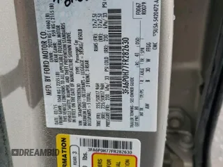 2015 Ford Fusion SE with VIN 3FA6P0H77FR282630, listed as a Copart auction lot 61806075 with 109,267 mi miles and Salvage title. Bid and sale history available at DreamBid. Image 12.