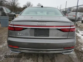 2020 Audi A8 L with VIN WAU8DAF84LN009010, listed as a Copart auction lot 87681185 with 24,874 mi miles and Salvage Title. Bid and sale history available at carsss.com. Image 6.