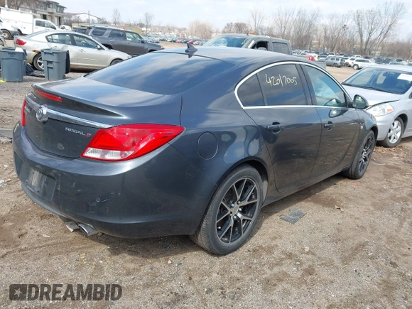 2011 Buick Regal with VIN 2G4GV5EV5B9196474, listed as a IAAI auction lot 42017005 with 158,756 mi miles and . Bid and sale history available at DreamBid. Image 4.