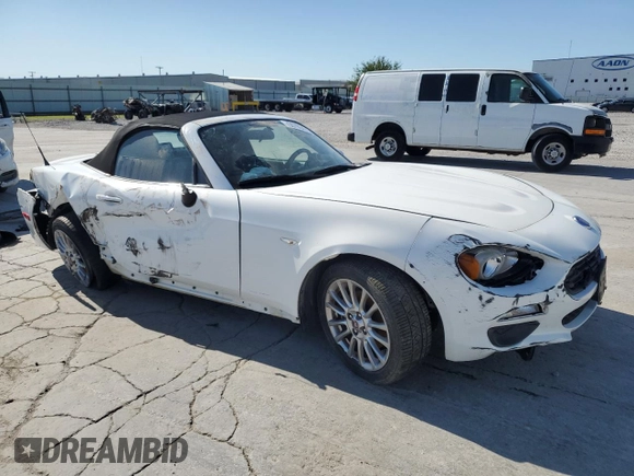 2017 FIAT 124 Spider Classica with VIN JC1NFAEK0H0106431, listed as a Copart auction lot 55705475 with 56,230 mi miles and Clean title. Bid and sale history available at DreamBid. Image 4.
