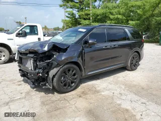 2023 Kia Carnival SX Prestige with VIN KNDNE5H32P6277047, listed as a Copart auction lot 65746354 with 23,873 mi miles and Salvage Title. Bid and sale history available at carsss.com. Image 1.