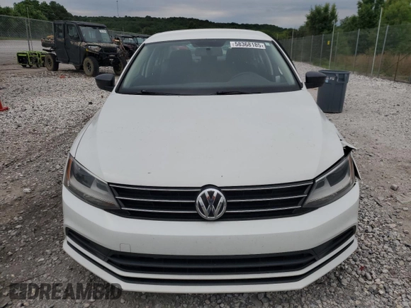 2015 Volkswagen Jetta S with VIN 3VW2K7AJ0FM400517, listed as a Copart auction lot 58368185 with 88,470 mi miles and Salvage title. Bid and sale history available at DreamBid. Image 5.