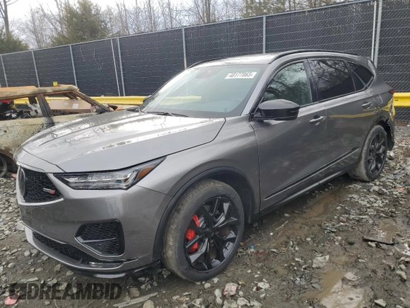 2024 Acura MDX Type S w/Advance Package with VIN 5J8YD8H89RL002228, listed as a Copart auction lot 48177865 with 9,816 mi miles and Salvage Title. Bid and sale history available at carsss.com. Image 1.