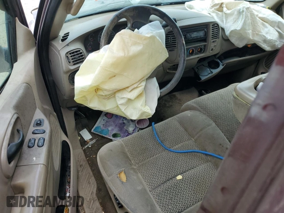 2001 Ford F-150 XL with VIN 1FTZX17211NA94099, listed as a Copart auction lot 50587055 with Not provided miles and Salvage title. Bid and sale history available at DreamBid. Image 8.
