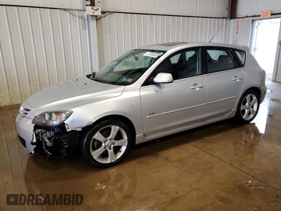 2005 Mazda 3 s with VIN JM1BK343751242648, listed as a Copart auction lot 47058305 with 170,733 mi miles and Salvage Title. Bid and sale history available at carsss.com. Image 1.