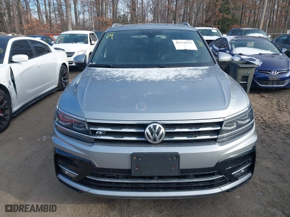 2019 Volkswagen Tiguan SEL Premium with VIN 3VV4B7AX3KM175019, listed as a IAAI auction lot 41374333 with 95,722 mi miles. Bid and sale history available at carsss.com. Image 12.