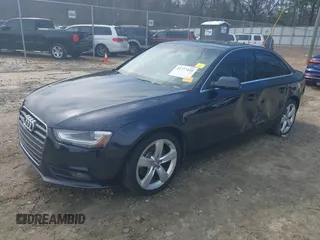2013 Audi A4 Premium with VIN WAUBFAFLXDN005355, listed as a IAAI auction lot 41777434 with 173,481 mi miles. Bid and sale history available at carsss.com. Image 2.