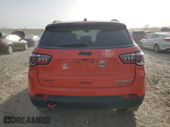 2018 Jeep Compass Trailhawk with VIN 3C4NJDDB4JT130342, listed as a Copart auction lot 49172715 with 112,618 mi miles and Salvage Title. Bid and sale history available at carsss.com. Image 6.