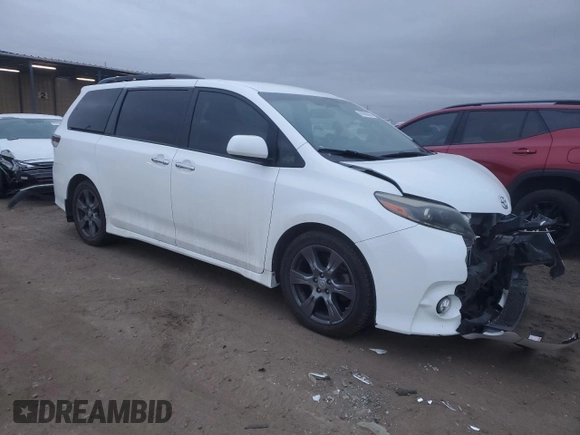 2017 Toyota Sienna SE with VIN 5TDXZ3DC4HS769359, listed as a Copart auction lot 89306885 with 99,341 mi miles and Salvage Title. Bid and sale history available at carsss.com. Image 4.