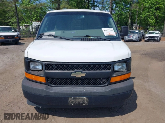 2017 Chevrolet Express Cargo Van with VIN 1GCWGAFF2H1133906, listed as a IAAI auction lot 42037388 with 218,601 mi miles. Bid and sale history available at carsss.com. Image 12.