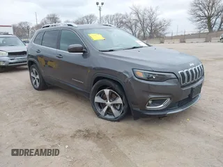 2019 Jeep Cherokee Limited with VIN 1C4PJLDN6KD119458, listed as a IAAI auction lot 41408906 with 72,293 mi miles. Bid and sale history available at carsss.com. Image 1.